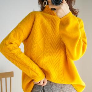 Теплий кашеміровий светр MIU MIU-289 з коміром половини