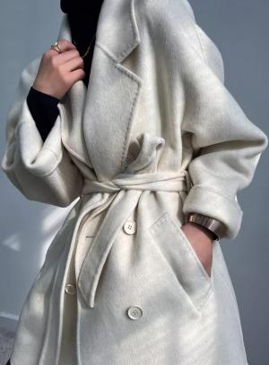 Коротке осінньо-зимнє пальто з альпаки MiuMiu-863