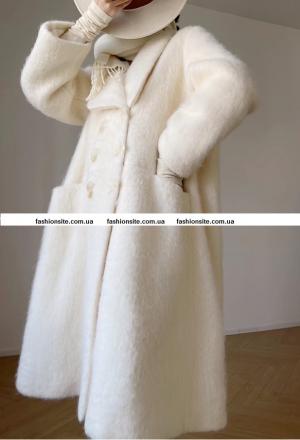 Елітне осінньо-зимнє пальто Max Mara-1458 з шерсті альпаки