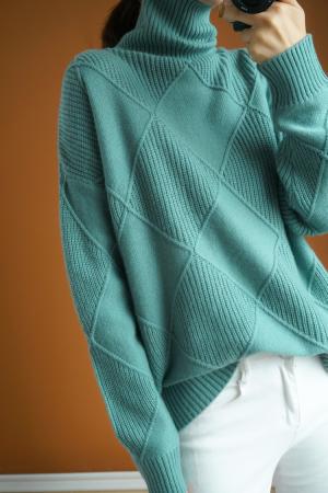 Теплий кашеміровий светр MIU MIU-280 з високим коміром під гольф