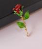 Б/Б Тривимірна червона троянда- брошка-19